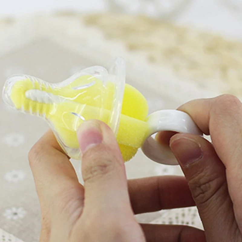 

2pcs Baby Brush Simulation Toys New 360 Degree Rotating Yellow Sponge Bathroom Toy Kids Sponge Baby Cleaning Accessories toys