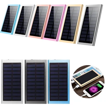 

Ultra-thin Solar Power Bank 20000mAh Dual USB Output Solar Mobile Power External Polymer Battery Charger Outdoor Light Powerbank