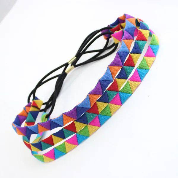 Free Shipping Hairbands for Women Color triangles Headband Hair Band