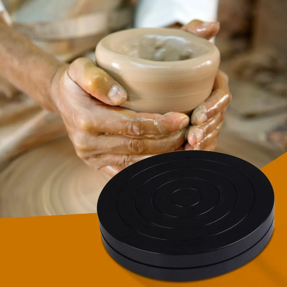 

18CM Black Practical Plastic Turntable Pottery Clay Sculpture Tools 360 Flexible Rotation Diameter --M25