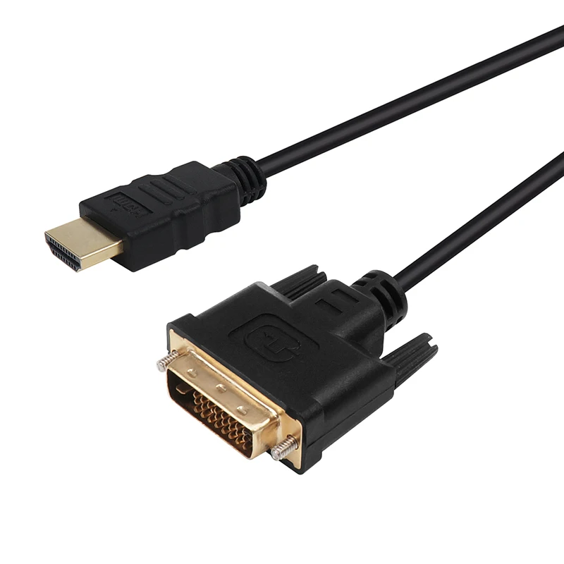 HDMI الذكور إلى DVI 24 + 1 DVI-D الذكور محول الفيديو كابل الذهب مطلي 1080 P ل HDTV البلازما DVD محمول العارض