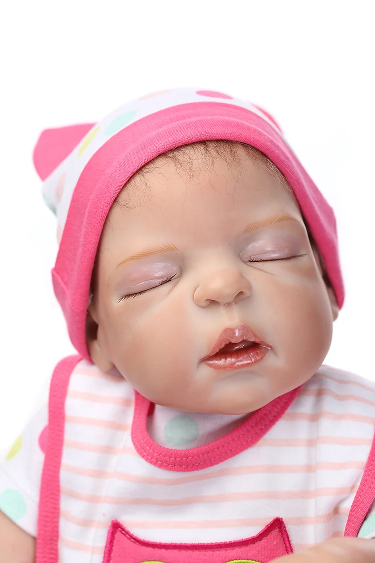 48 см bebe реалистичный reborn Премиум Новорожденный ребенок кукла Ручная детальная картина Спящий ребенок полный корпус силикон анатомически правильный