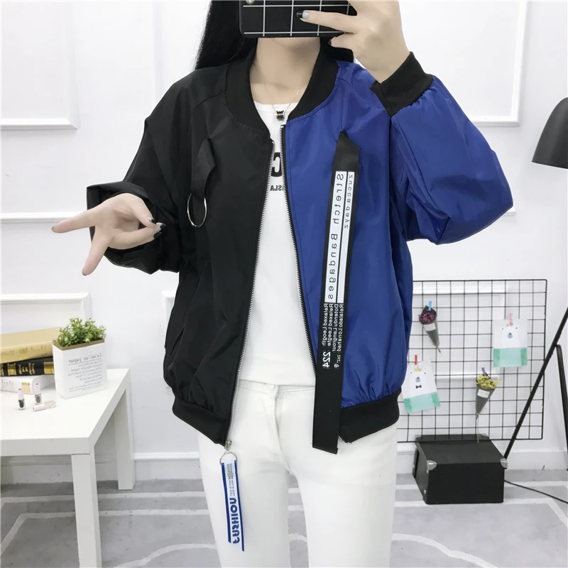 Online Bomber Jacken Frauen Neue frauen Grundlegende Jacke Mode Windjacke Outwear Weibliche Baseball Frauen Mantel