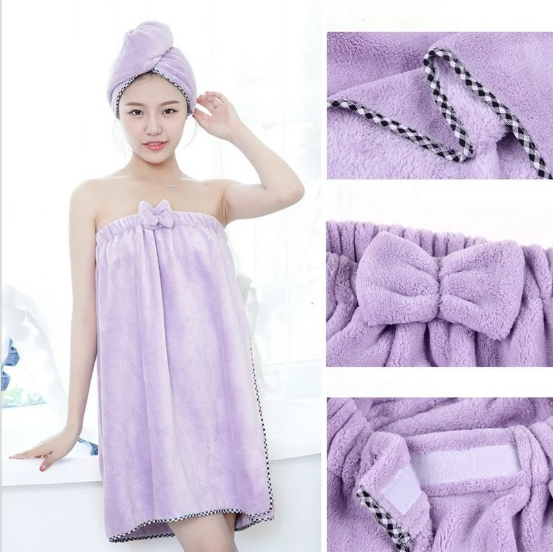 Quick drying Microfiber Thick Bath Towel Women Bathroom Super Absorbent
