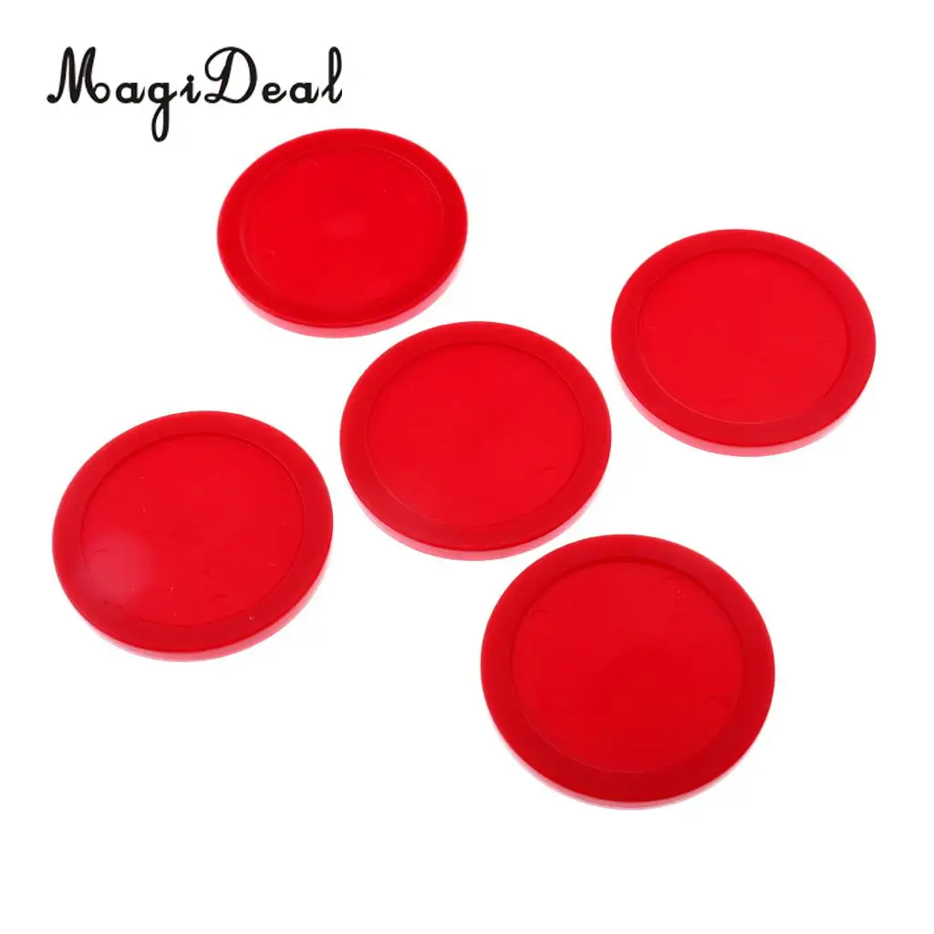 MagiDeal 5 Pieces 62mm Red Air Hockey Replacement Pucks for Full Size Air Hockey Tables