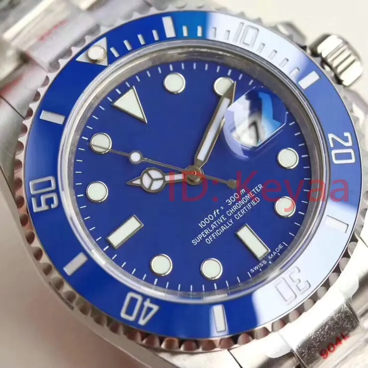 

Ceramic Bezel Blue Mens Top Luxury Brand AAA 2813 Mechanical SS Automatic Watch Sports Self-wind Watches Wristwatches