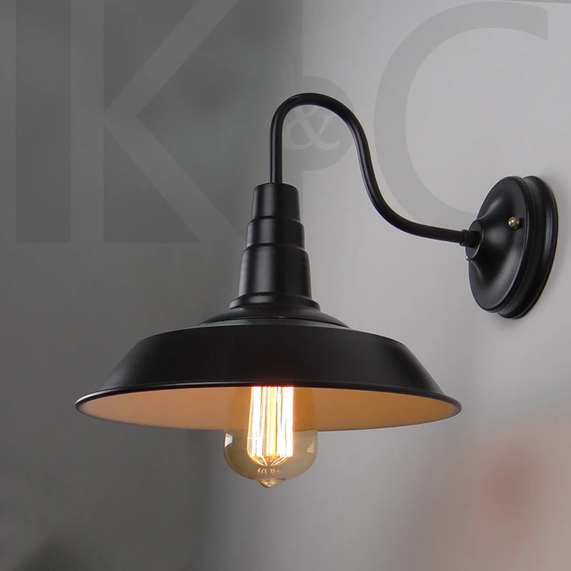 Loft american vintage wall lamp old fashioned street lamp balcony wall