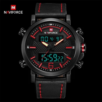 

NAVIFORCE Men's Watch Waterproof Digital Watches Auto Date Week Led Display Male Clock Fashion Casual Wristwatch Erkek Kol Saati