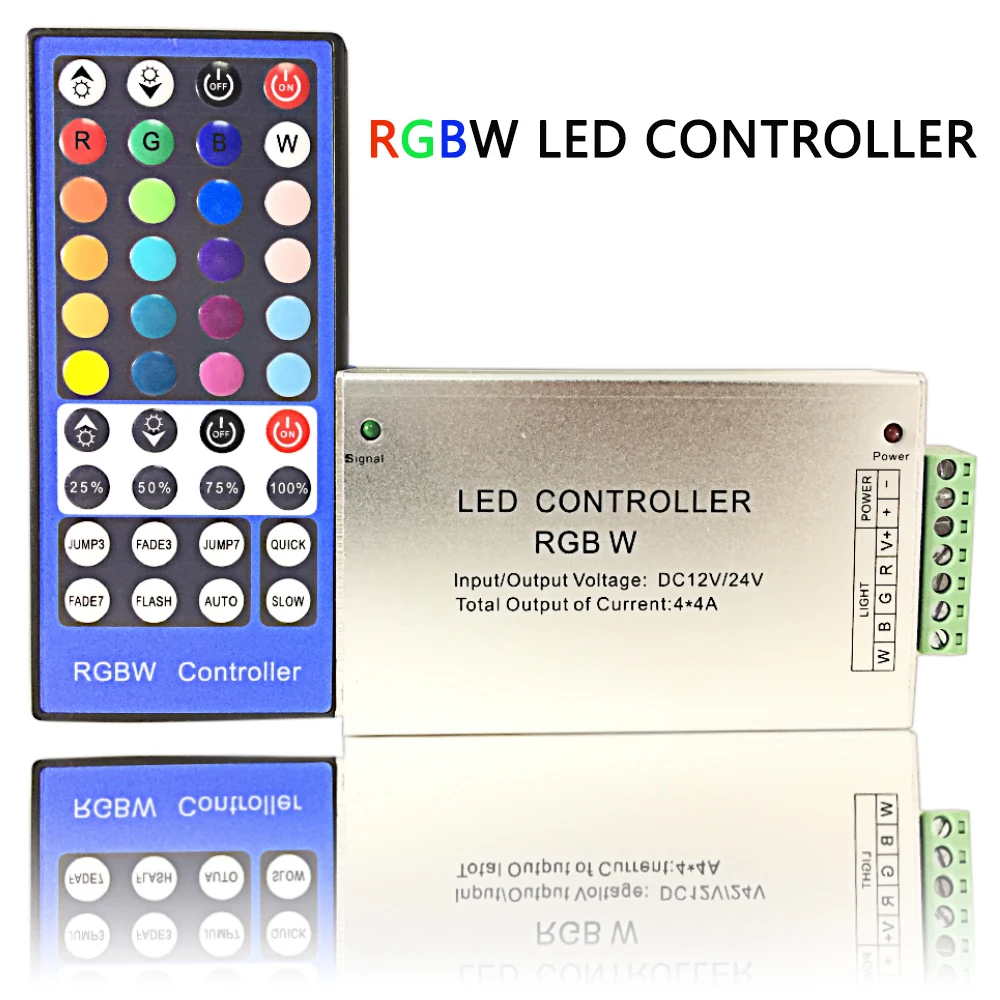 

40 Keys IR RGBW LED Controller Input Voltage DC12V 16A Use for SMD 3528 5050 RGBW Light String Distance 10 Meters Big Power