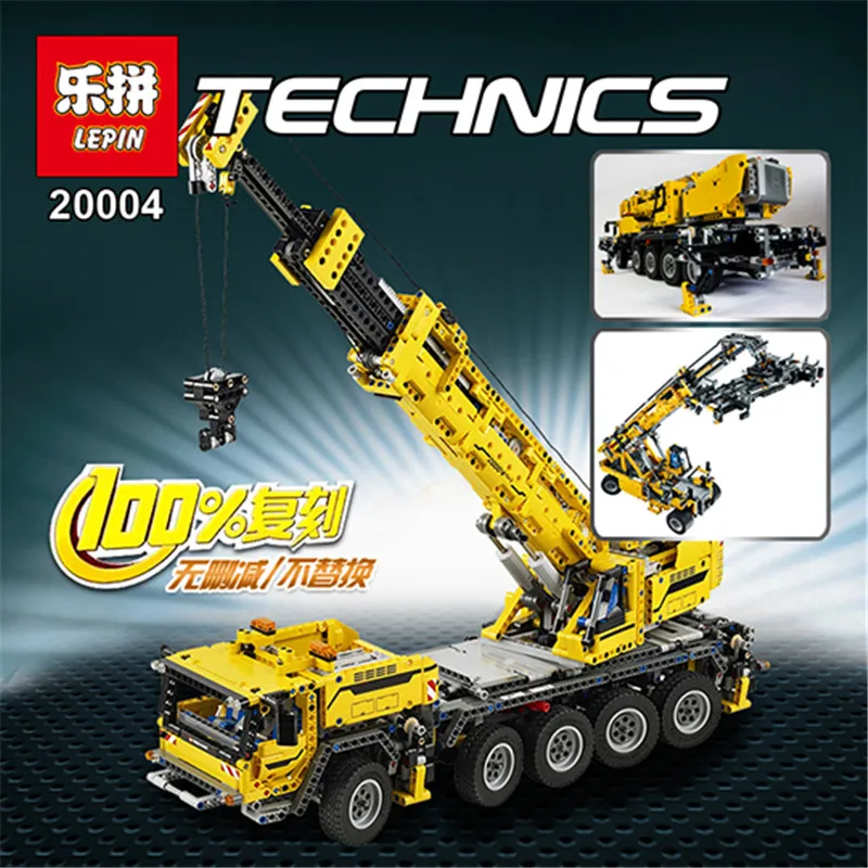 

LEPIN 20004 Technic Motor Power Mobile Crane Mk II Model Building Kits DIY Block Assemble Bricks Christmas Gift For Child 42009