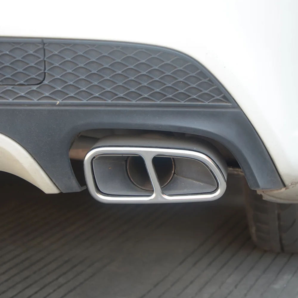 2 шт. Авто выхлопная труба рамка для 13-16 модели Benz CLA Автомобильная декоративная рамка из нержавеющей стали автомобильный Стайлинг