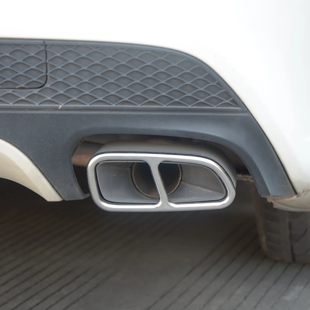 

2PCS Auto Car Exhaust Pipe Frame For 13-16 Model Benz CLA Car Decorative Frame Stainless Steel Automotive Car-styling
