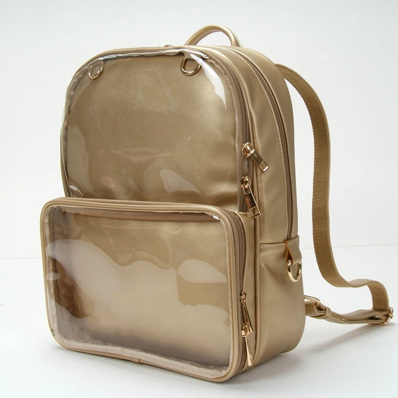 Kawaii прозрачная сумка, женский рюкзак, прекрасный Harajuku Itabag, женские рюкзаки, рюкзак для девочки-подростка, из искусственной кожи, водонепроницаемый