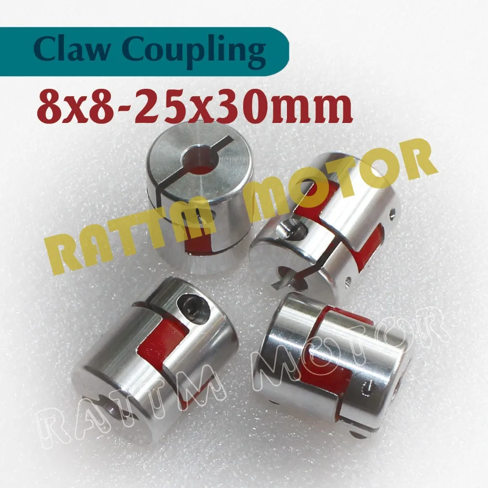 

4pcs 8x8mm CNC Flexible Jaw Spider Plum Coupling Shaft Coupler D25L30