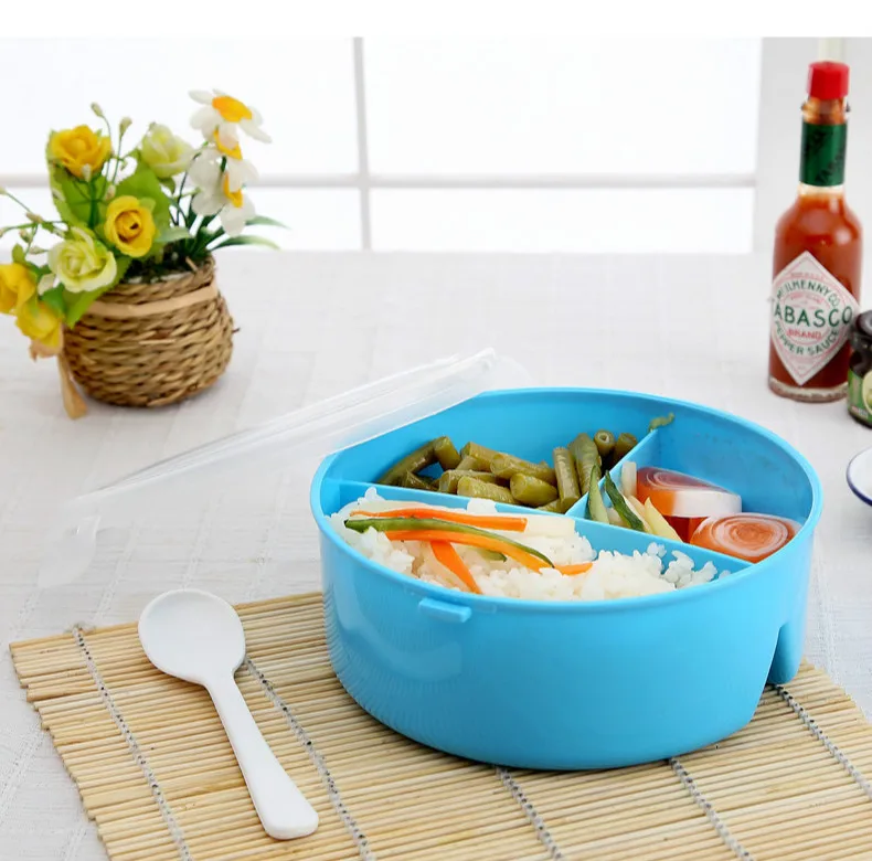 round plastic lunch box