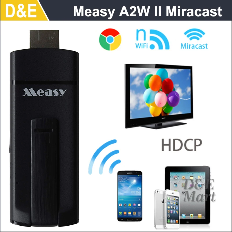 Measy A2W HDMI Miracast WiFi Дисплей ТВ приемник беспроводной ключ Ezcast Dlna Airplay Chromecast для Android, IOS, windows