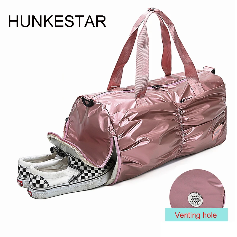 gym bag rose gold