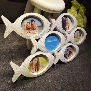 

Hot Selling New Conjoined Fish 6 Inch Creative Combination Injection Plasticart Picture Frame Wall Decoration Children's Photo