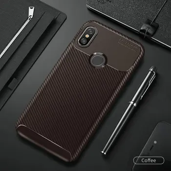 

50pcs/lot For Xiaomi Redmi 7 Redmi Note 6 Pro Cover Anti-Shock Carbon Fiber TPU Case For Redmi Note 7 Pro Redmi Note 5 Pro