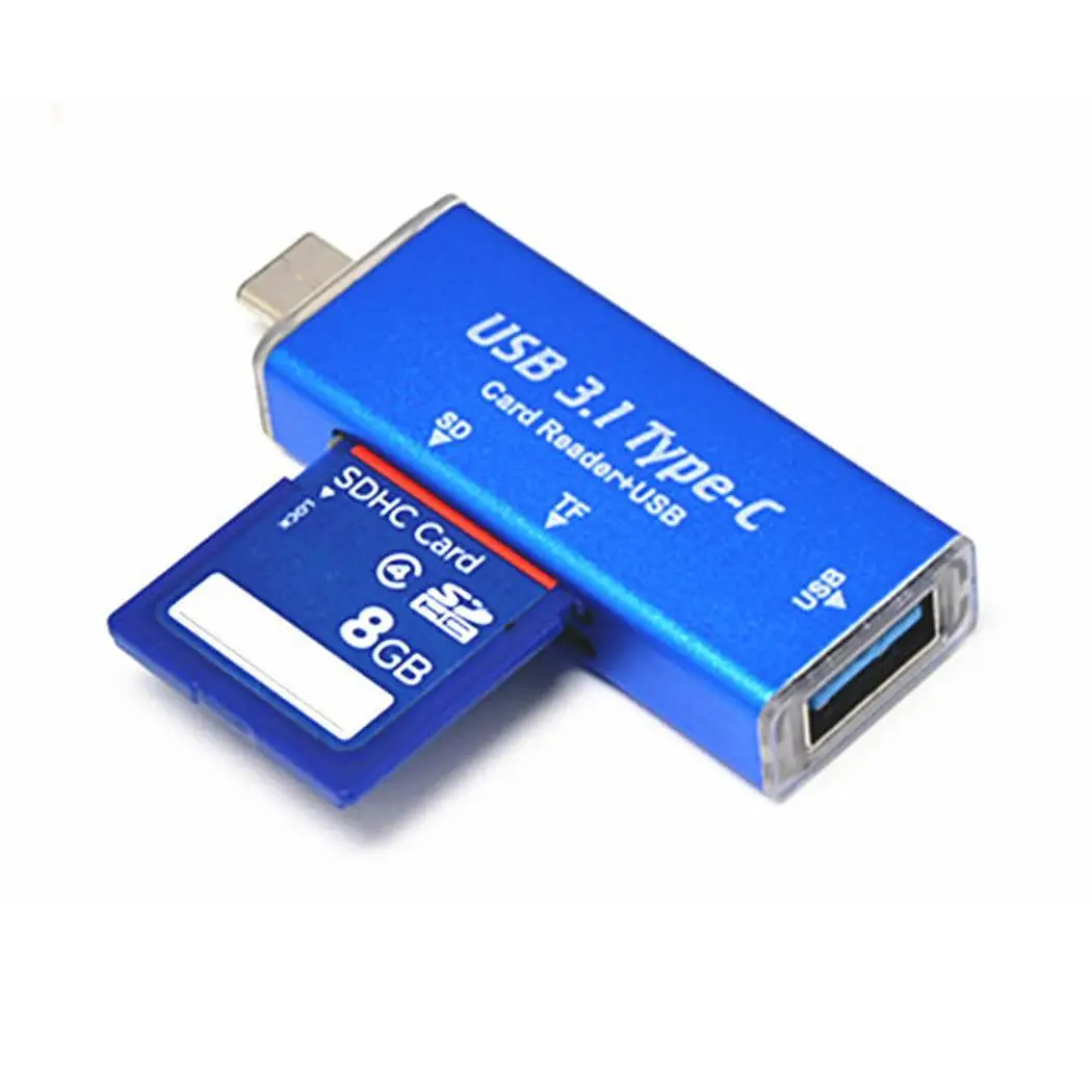 Многофункциональный высокоскоростной USB3.1 тип-c OTG кардридер и концентратор SD, TF дощечка для записей для телефона, для компьютера