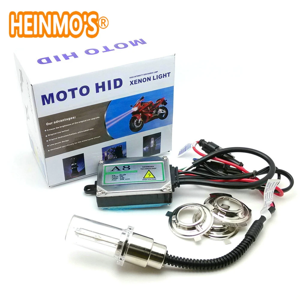 

Motorcycle Headlamp H6 Hid Xenon Lamp 35w Hid Conversion Kit moto hid high and low beam Hi/Lo hid lights high low lights HID kit