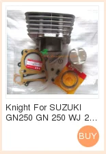 72 мм поршневые и поршневые кольца булавки зажимы комплект для SUZUKI GN250 1985-2001/DR250 1982-1986 12111-38201-000 12111-38201-0F0 алюминий