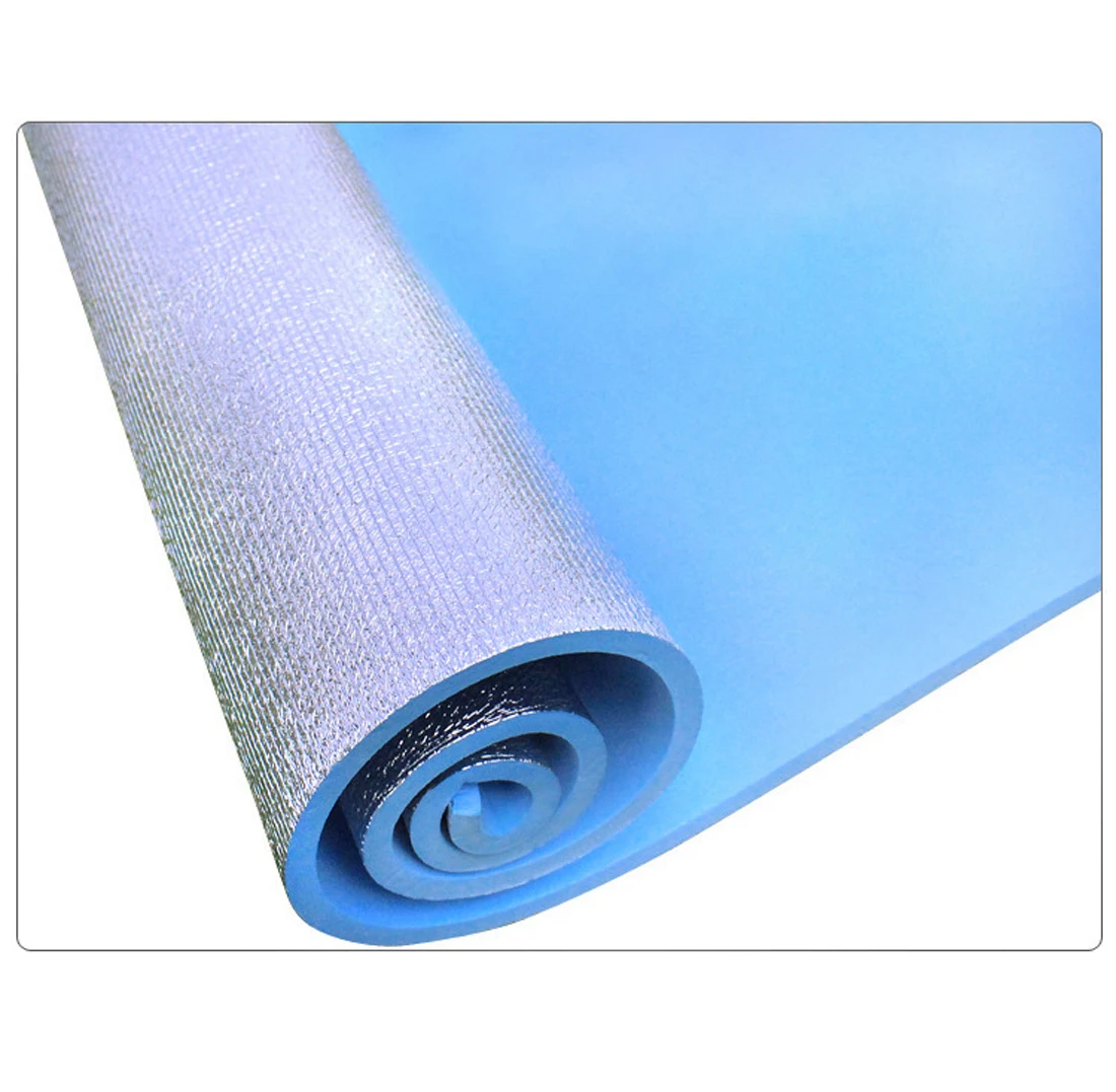 One-sided Aluminum moisture yoga mat outdoor camping sleeping pad lunch break pad Single widened Extra Thick EVA Yoga