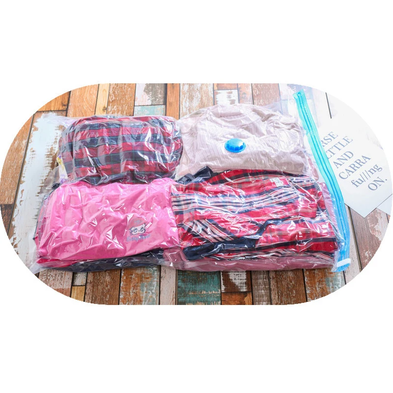 Ручной насос прозрачный Экономия пространства сжатого мешок для упаковывания сумок магазин одеяла 70*50 см вакуум