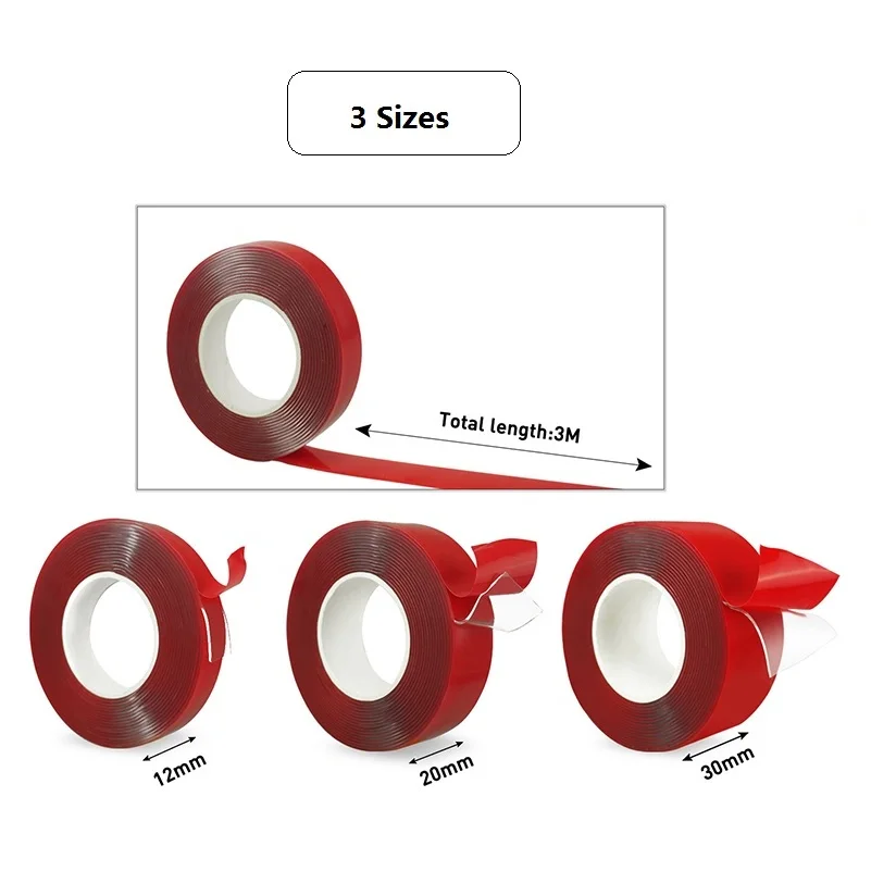 Car Double Side Tape Acrylic Glue adhesive Sticker For VW Volkswagen Polo Beetle Golf 4 5 7 6 Passat B5 B6 B7 Touareg Jetta Gol