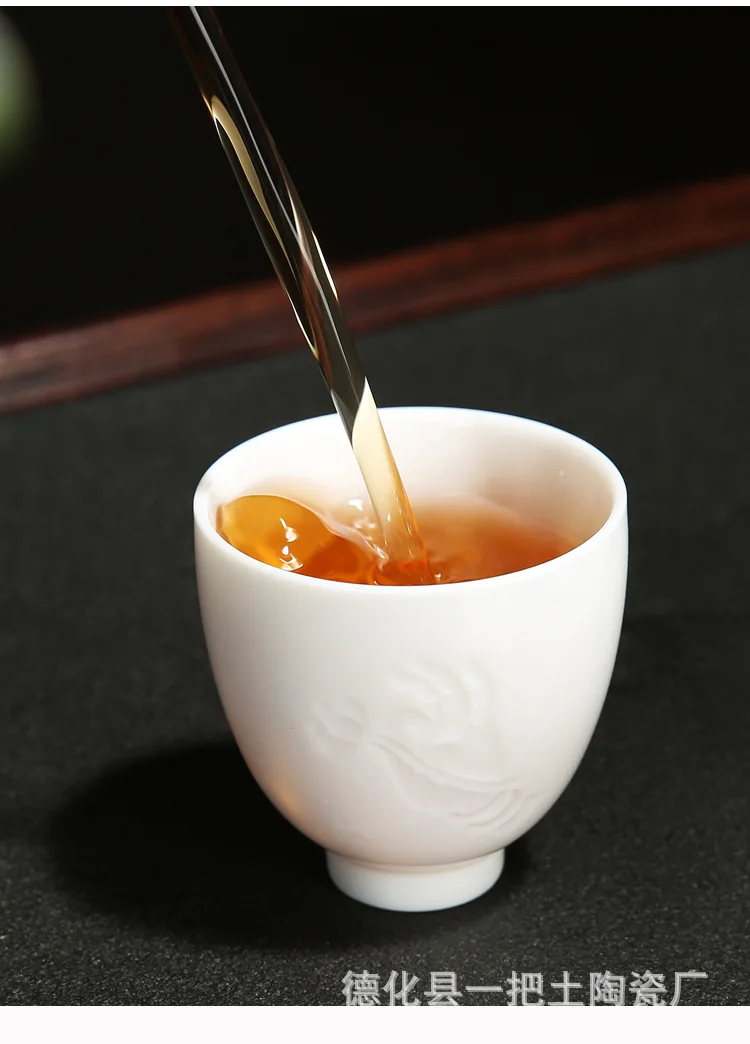 Suet jade чайная чашка кунг-фу маленькая чашка большой белый фарфоровый чайный сервиз владелец маленькая чаша высококлассные домашний чай церемония suppli