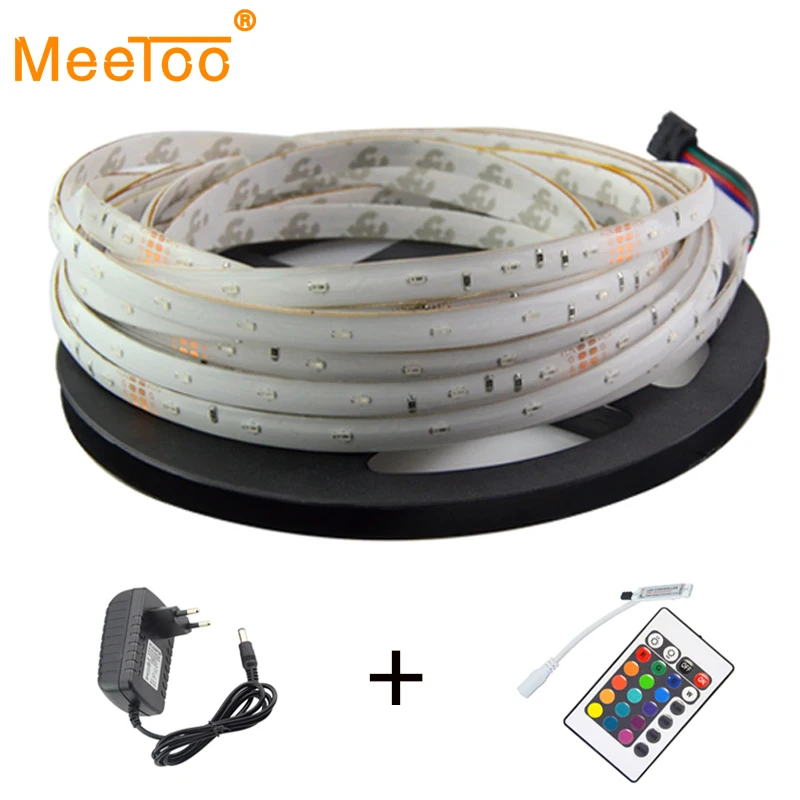 RGB Светодиодная лента LED TV 12V 5M 3014 водонепроницаемый smd неоновый свет Диодная лампа