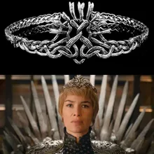 Игра престолов Cersei Lannister Косплей Корона повязка на голову металлические заколки для волос резинки для волос реквизит аксессуары для женщин Рождественский подарок