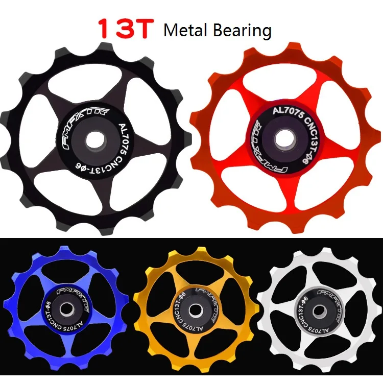Задний переключатель передач велосипедный цепной направляющий колеса 11 T 13 T для 8 9 10 11 скоростной металлический подшипник или керамический подшипник на выбор