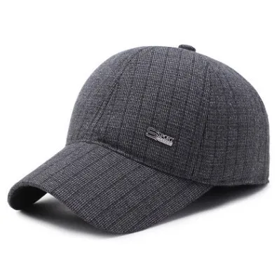 XdanqinX зимняя мужская шапка шерстяная теплая Бейсболка s с ушками регулируемый размер наушники язычок шапки для мужчин бренды Snapback Кепка - Цвет: gray