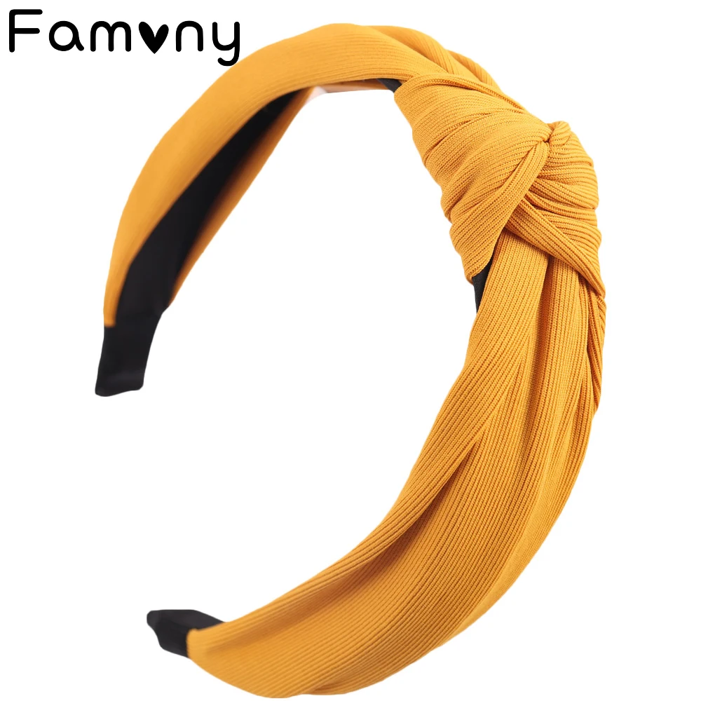 

Solid Soft Knotted Headband Hairband For Women Lady Baby Girls Bow Hair Hoop Candy Color Hair Accessories Headwear