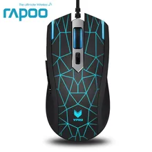 Rapoo V13 Game Mice 6 Buttons USB Wired LED Backlight Optical Gaming Mouse for Laptop Computer
