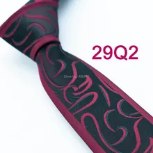 YIBEI coahella ties мужской тонкий галстук бордовый Окаймленный черный Пейсли вязаный жаккардовый галстук тощий узкий галстук модный галстук свадьба