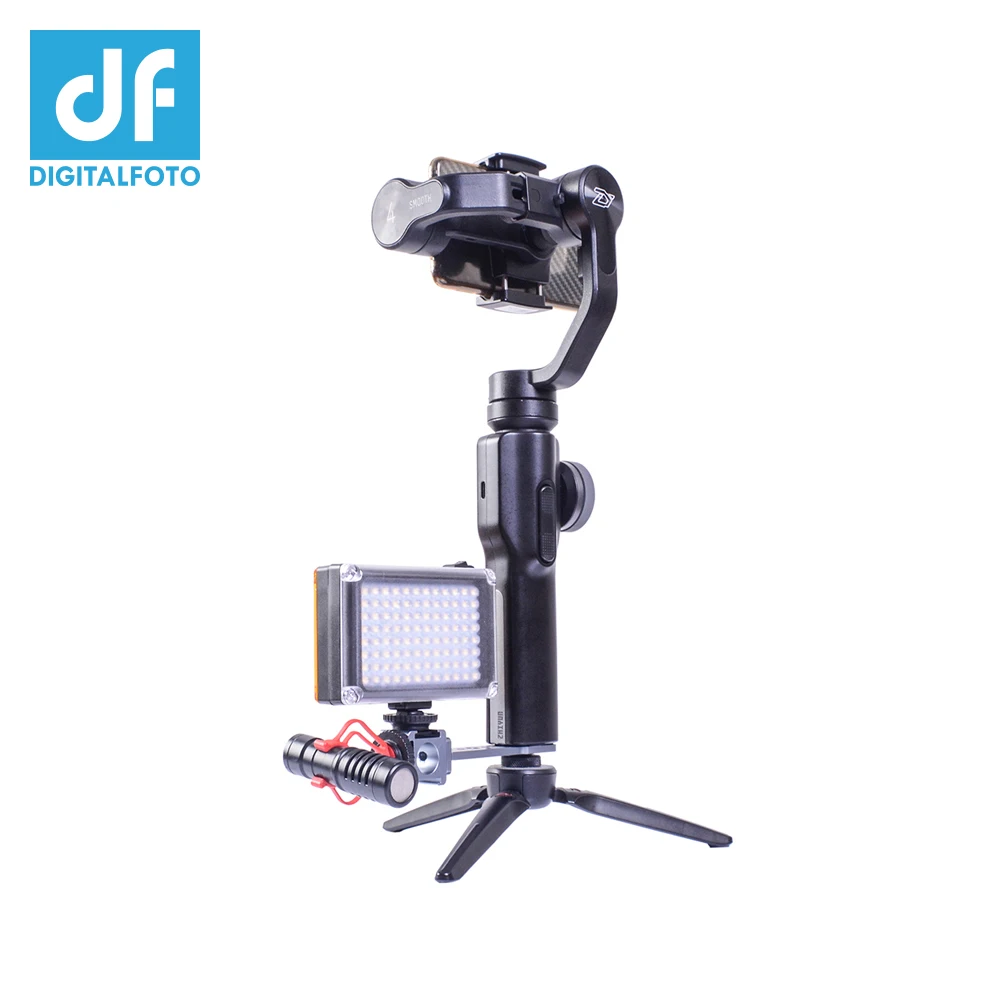 

Metal Extend Pole Mount Bracket Triple With 3 Cold Shoe For Flash LED Fill Light Mic For Zhiyun Smooth 4/DJI OSMO/Vimble2 Gimbal