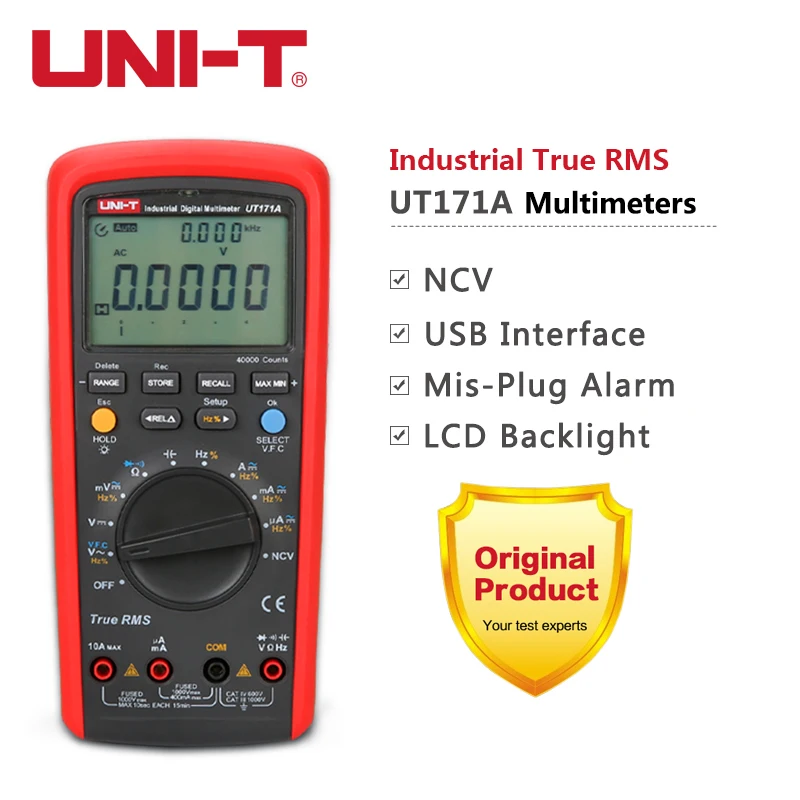 Uni-t Ut171a Ut171b Ut171c Industrial True Rms Digital Multimeter Ac Dc ...