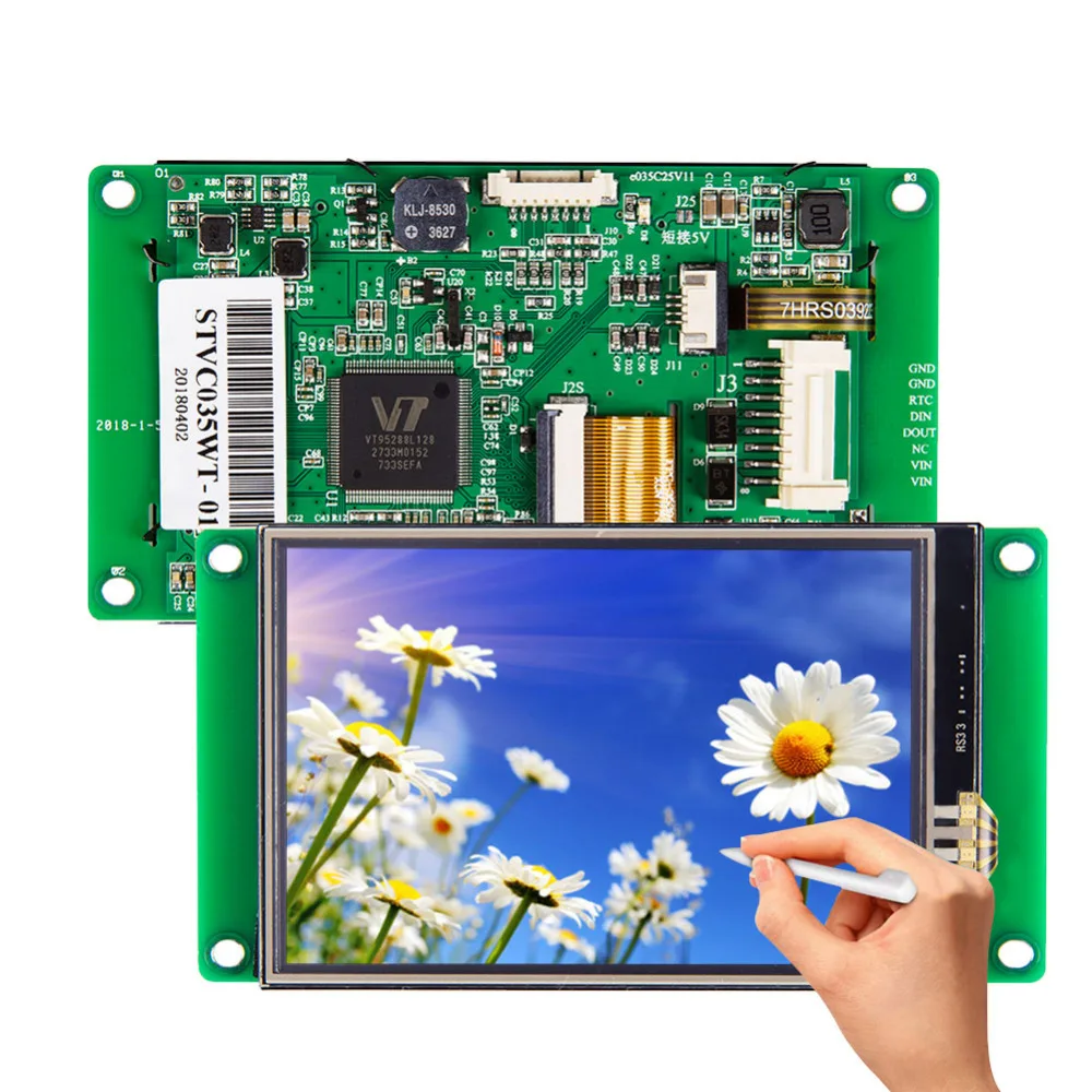

3.5 inch resistive touch screen panel with controller and serial interface