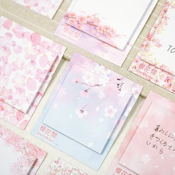 

1pack /lot Romantic Cherry blossom Series Memo Pad stickers N Times Planner Sticky Notes School Stationery