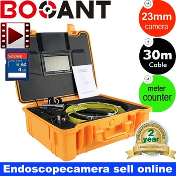 

512HZ Sonda Transmitter Locator Pipeline Inspection Monitior Drain Pipe Sewer Camera Video Snake 30m keyboard recorder camera