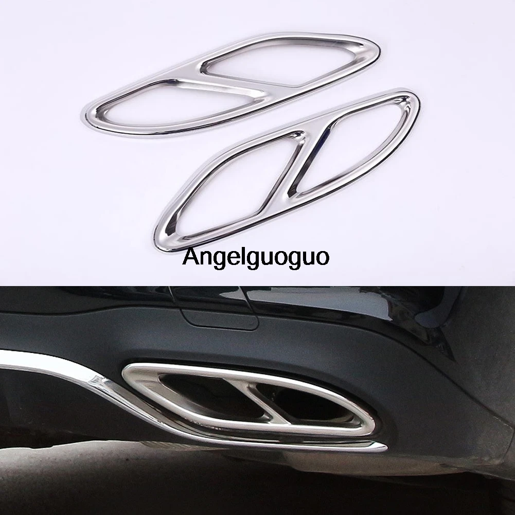 Car styling For Mercedes Benz  C Class W205 C180 C200  E Class W213 CLC Class Exhaust Outputs Tail Frame Trim