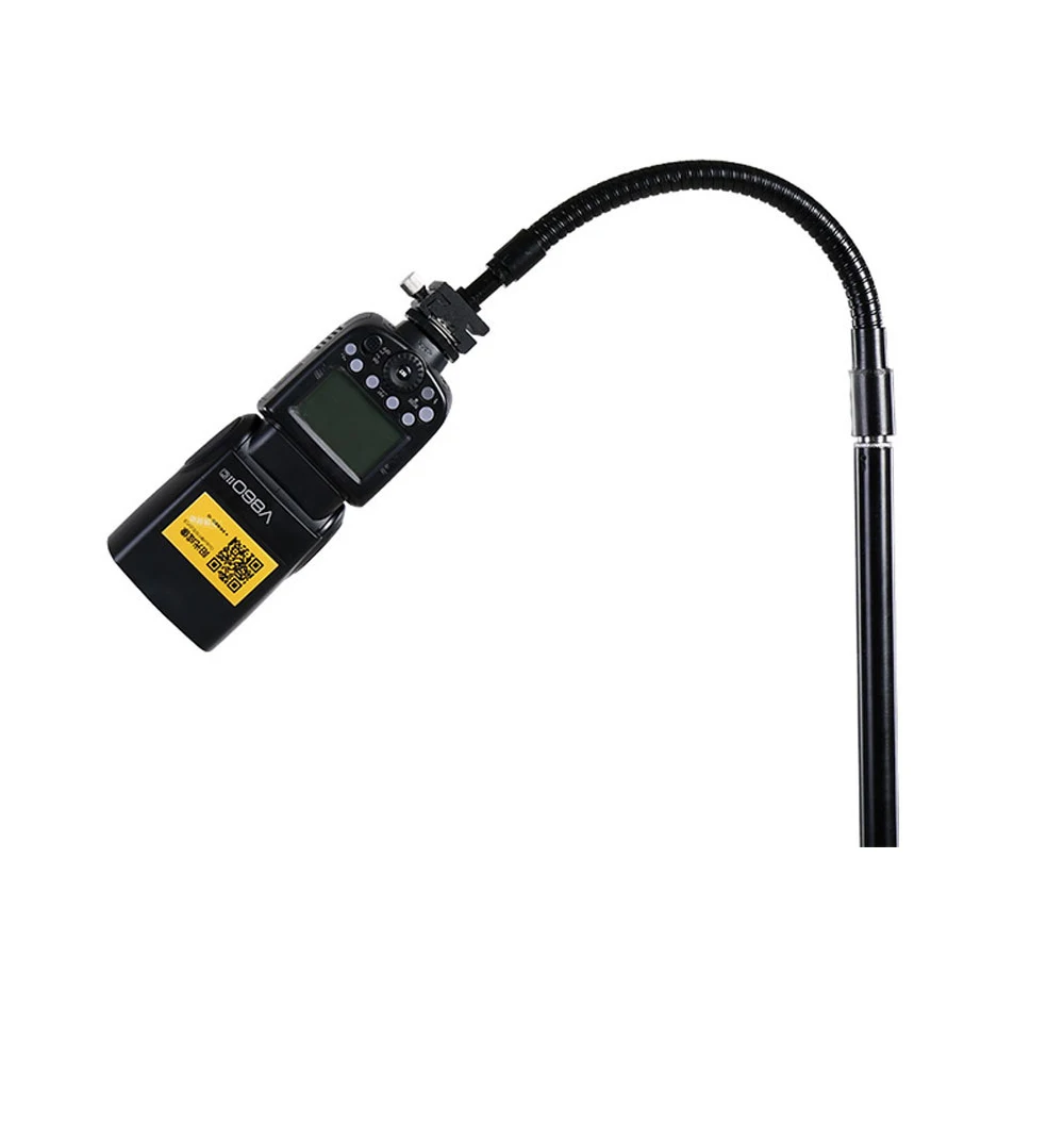 Bendable Flash Light Stand Black Steel Wire Pipe Overarm Bracket With 14 Screw Male Mount Adapter Camera Accessories (3)