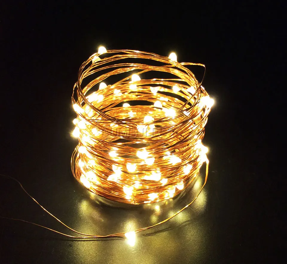button battery powered cooper wire led string light strip decoration christmas wedding party (4)