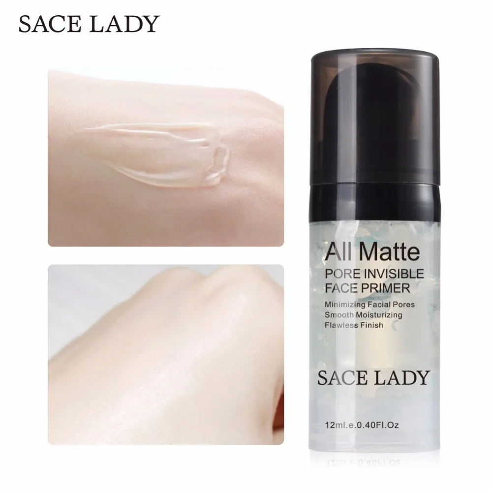 

SACE LADY Face Foundation Liquid Primer 6/12ML Easy to Absorb Natural Moisturizer Pores Hydrating Makeup Facil Primer Cosmetics