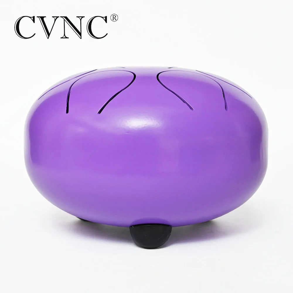 CVNC " ручной работы стальной язычок барабан Handpan теропия медитационный лечебный, фиолетовый