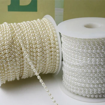 

4mm/6mm/8mm half-side pearls two-lane connecting beads for DIY jewelry, Christmas wedding, clothing accessories
