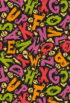 

2016 New Arrival Halloween Photography Backdrops color letters Photo Background For Hallowmas Party XT-4439