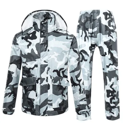 

Adult Raincoat Waterproof Outdoor Rain Pants Cycling Motorcycle Transparent Hat Poncho Rainwear Set women jacket Universal Tour